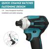 4 Gear Cordless Screwdriver Impact Wrench 1/4 Brushless Electric Screwdriver Rechargable Drill Driver Power Tool Blue