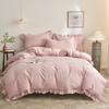 Ovege Bedding Includes Duvet Fitted and Suitable for Western and Japanese Style Wash Softens with Washing 3-Piece Set, Single, Cover, Sheet,