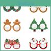 Santa Reindeer Paper Glasses Childrens Festive Photo Booth Accessories For Christmas
