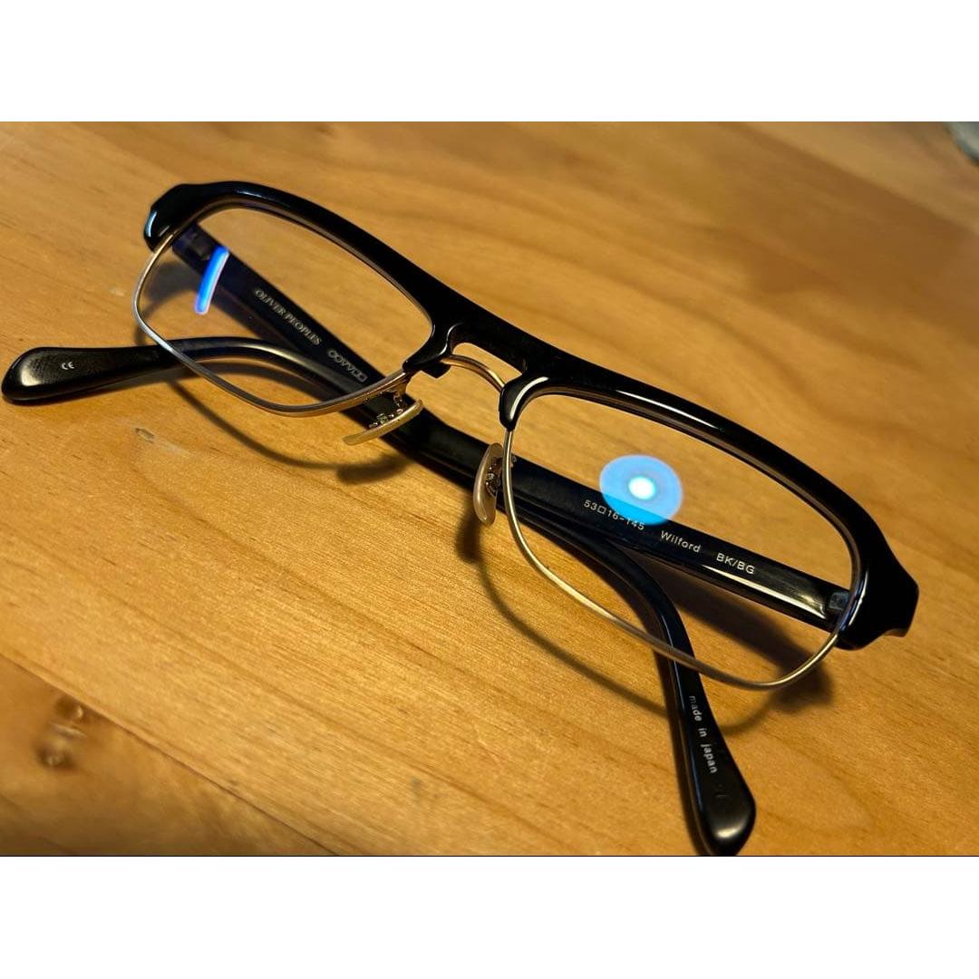 Used [Good condition/no prescription] OLIVER PEOPLES Wiford BK/SG glasses