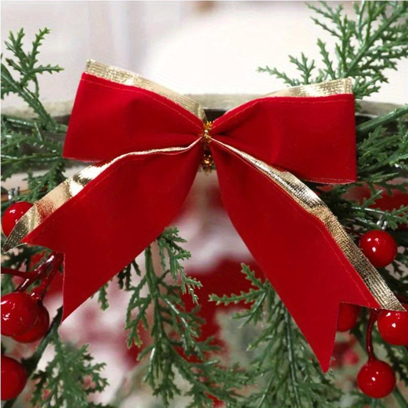 1Pc Christmas decorations red fruit bow pine needle wall hanging decoration window lintel pendant, Halloween Christmas gift