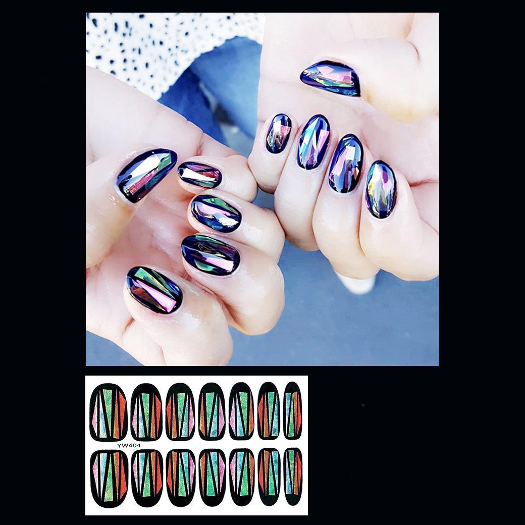 

14 шт./лист, пресс для ногтей, зеркальная наклейка для ногтей Aurora, готовый маникюр, быстрый Nial 08