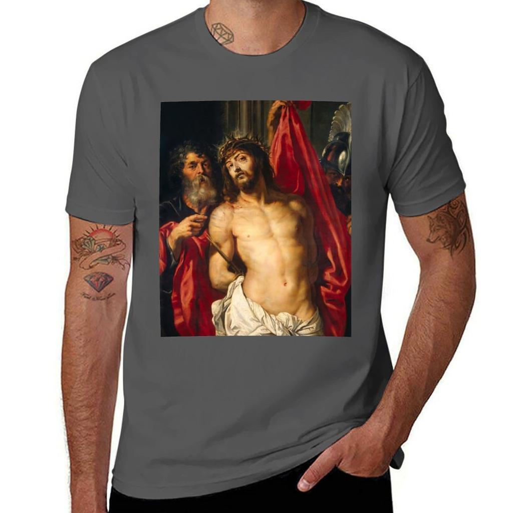 Rubens 1612 Jesus  Christ Ecce Homo TShirt Quick Dry Training Short Sleeve Tee