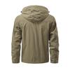 Men's Solid Color Detachable Outdoor Workwear Casual Loose Zipper Pocket Long Sleeve Jacket