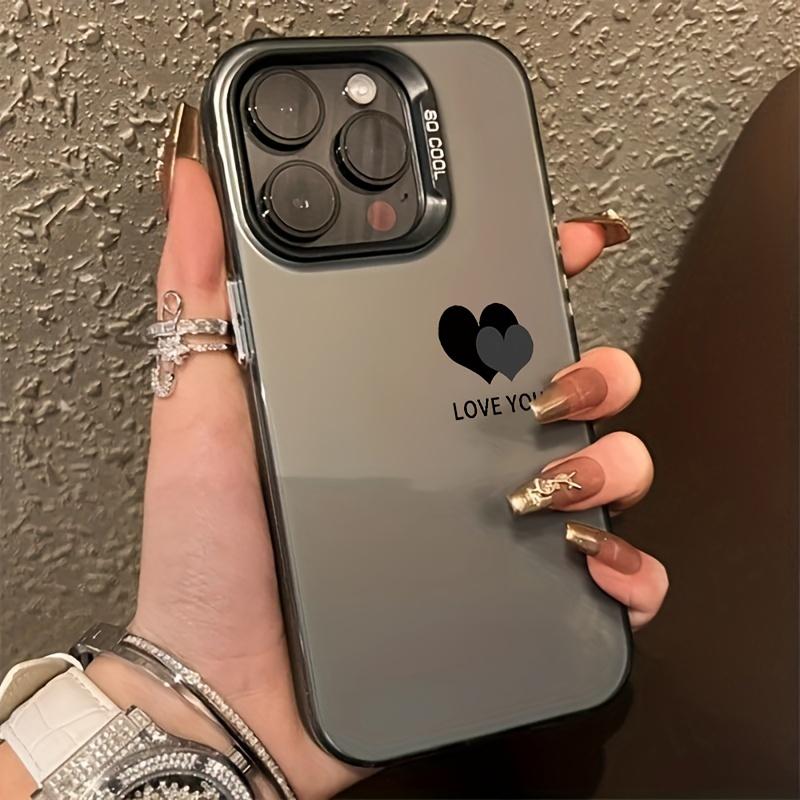 Simple Love Pattern Phone Case Suitable for iPhone 16 15 14 13 12 11 Pro/ Max/Plus Anti-fingerprint Shock-proof Rear Cover