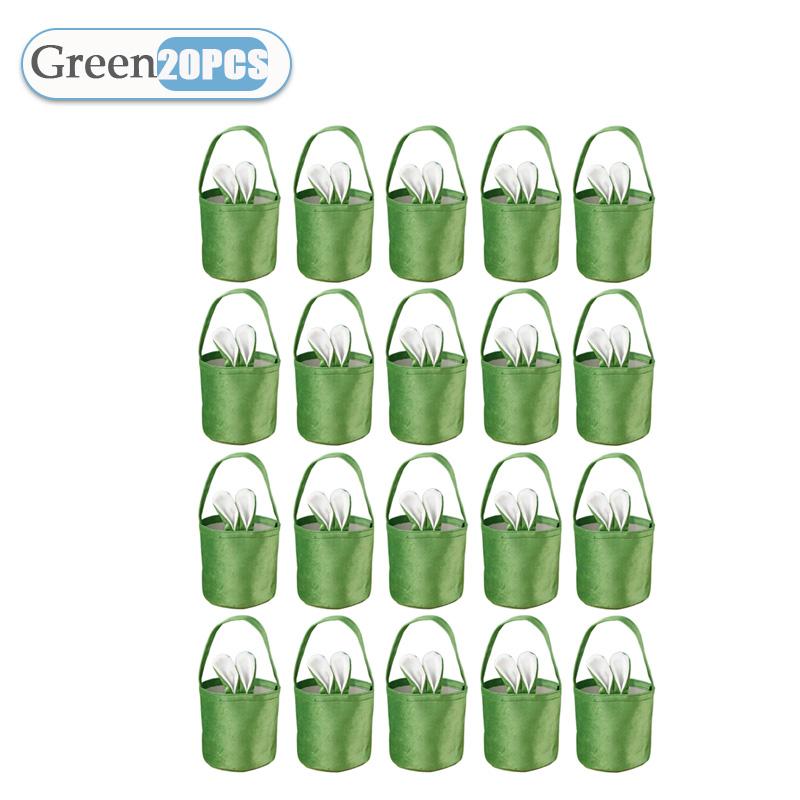 1-20 STÜCKE Ostern Cartoon Hasenohren Eimer Tasche Buntes Kaninchen Osterei Handtasche Frohen Ostertag für Kinder Hasenohren Süßigkeitentüten