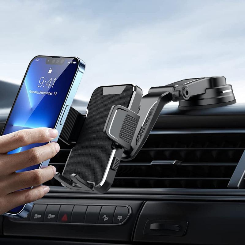 Car Phone Holder Windshield Dashboard Suction Mount 360° Telescopic Arm Universal Stand for iPhone Samsung Huawei GPS