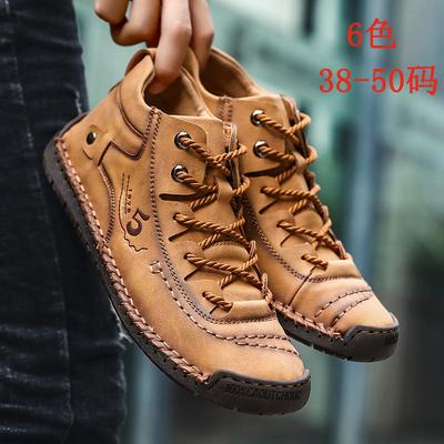 Spot Winter New Mid-band Martin Boots Men's Popular Large-size Short Boots Men's Outdoor Leisure Foreign Trade Handmade Men's Boots