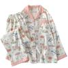 Cloud Cotton Pajamas Women'S Long-Sleeved Cardigan Cute Cartoon Girl Style Loungewear Suit