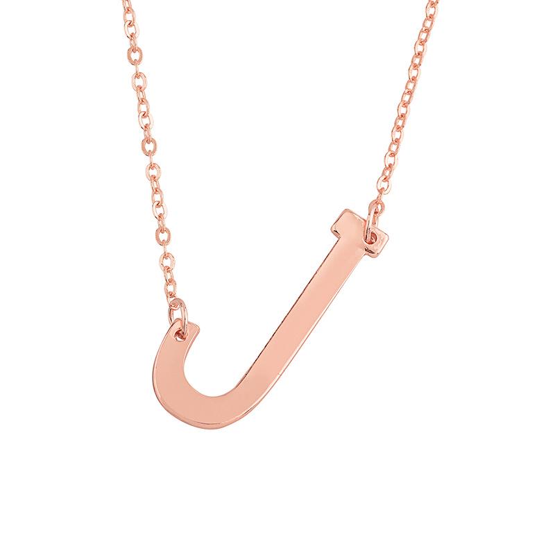 2026 Simple Hot-selling Jewelry, Letter Necklace, Trendy Neck Chain 26 English Letter Collarbone Chain 2025 Source