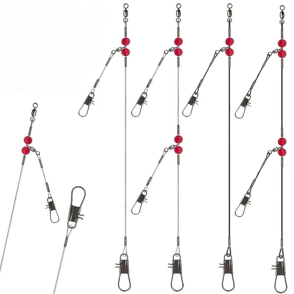 1-Arm Steel Wire Traces 2-Arm Anti-Bite Leaders Fishing Leader Rigs Saltwater Sea Fishing