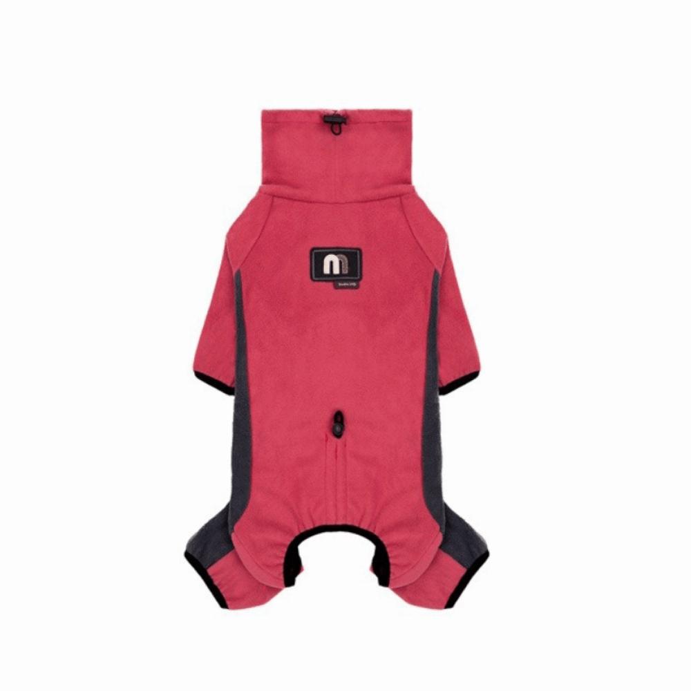 Costum de iarnă impermeabil pentru câine cu guler înalt, cu patru picioare, haine din fleece pentru câine, activități în aer liber