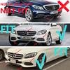 Per Mercedes Benz Classe C W205 S205 C180 C200 C220 C250 C300 2015-2018 Pre-Restyling Sottoparaurti Anteriore Lip Splitter Spoiler Bodykits