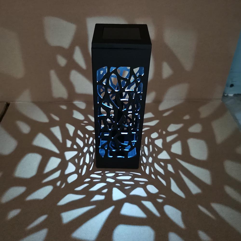 Leaf Pattern Hollowed-Out Solar Lawn Light