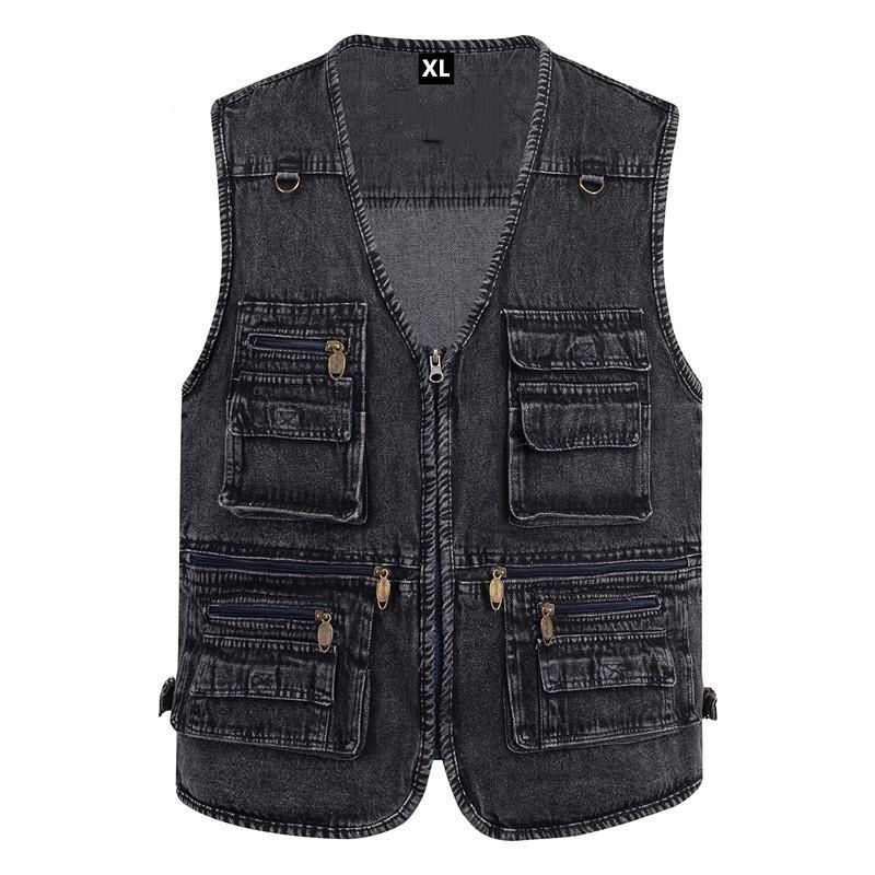 Men s Denim Vest Summer Spring and Autumn Sleeveless Men s Vest Jacket Designer Vest Men s Clothing M