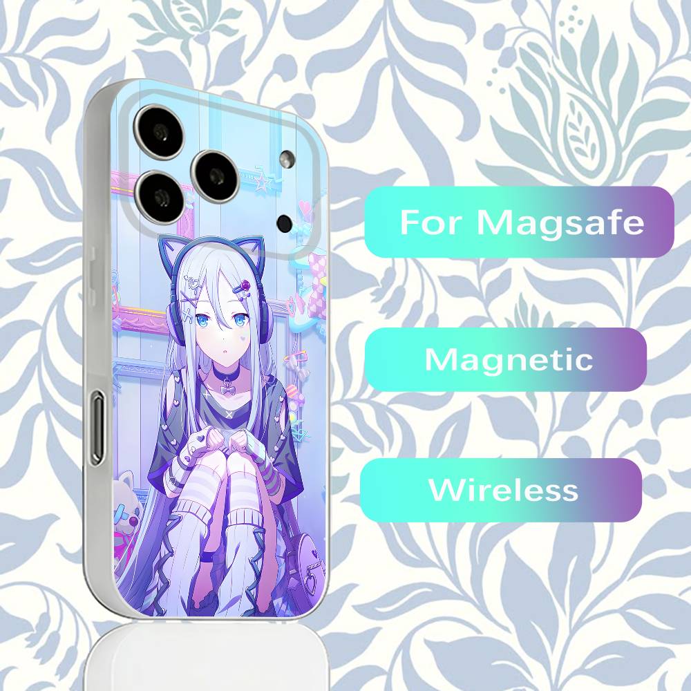 

P-Project Sekai YOISAKI KANADE Phone Case For iPhone 15,16,17,13,14,11,12,Pro,Max,Plus,E,Air,Mini with Magsafe Transparent Matte iPhone14