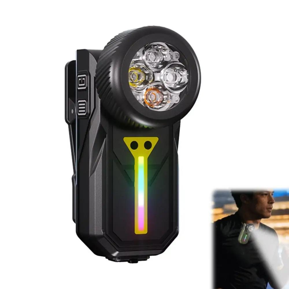 EDC Clip Flashlight Magnetic 90° Adjustable Lamp Head Gesture Sensing Work Light With UV Light Rechargeable Mini Pocket Lamp
