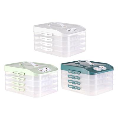 Durable PP Multi Layer Freezer Box Practical Multi Layer Fridge Storage Container For Home And Office Refrigerators