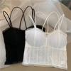 Tank Top Lace Crop Tops Women Summer Camis Backless Camisole Double Straps Tube Female Sleeveless Cropped Vest
