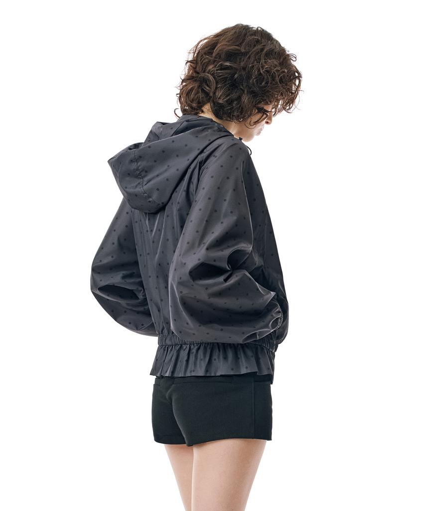 Secondmono Ruffle Dot Windbreaker [Dotdgray]_Sewjk002Dotdgray
