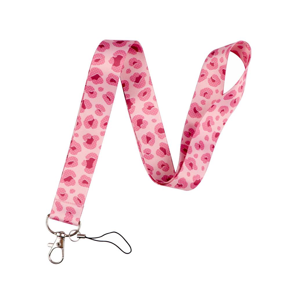 Držáky na ID odznaky na klíče s leopardím potiskem Popruhy na krk pro zvířecí telefony s příslušenstvím pro telefony na klíče