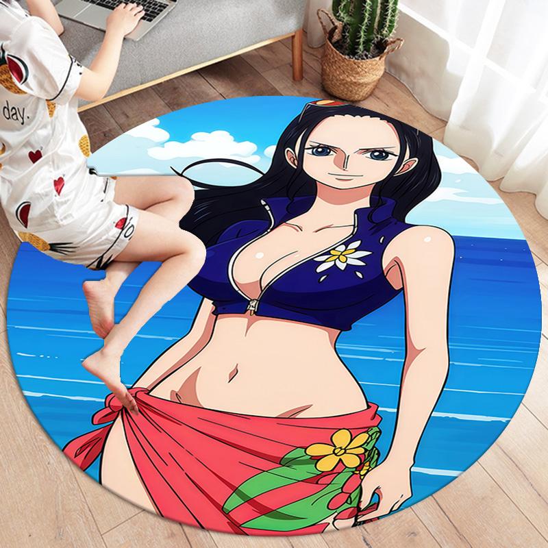 Nico Robin Round Area Rug Carpet Rug For Living Room Bedroom Sofa Playroom Decor Nonslip Floor Mat