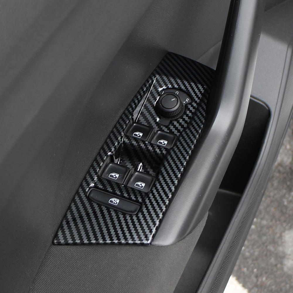 Door Window Lift Control Panel Decorative Frame for Volkswagen VW T-Cross 2018-2023 LHD Window Switch Panel Trim Cover Acc