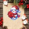 Cute Snowman Christmas Pattern Acrylic Pendant For Family Decoration Holiday