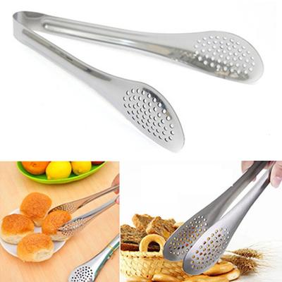 Edelstahl BBQ Lebensmittel Zange Küche Buffet Kochen Brot Clip Gebäck Klemme