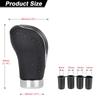 5/6 Speed Universal Replacement Manual Car Hoodie Gear Stick Shift Knob Modified Stick R PU Leather Gearshift Head Gear Knob Set