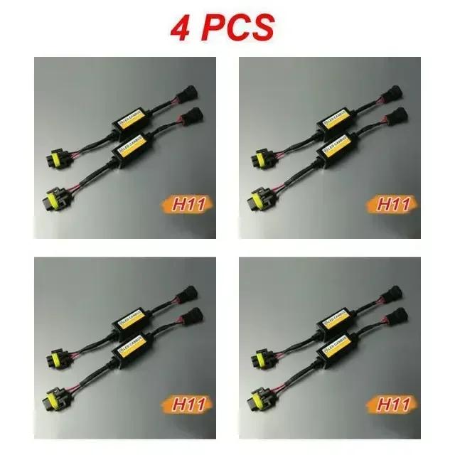 1~4PCS LED Canbus Decoder Car Headlights Error Free Resistor for SUV Fog Lights H4 H7 H1 H11 9006 9007 Adapter Anti-Flicker Tool
