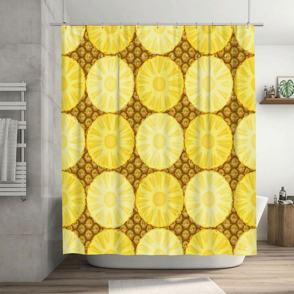 Moderner bedruckter Duschvorhang mit Sonnenblumen-Motiv, Ideal für die Badezimmerdekoration, Gelbes Blumenmuster, Einfache Installation, Wiederverwendbar