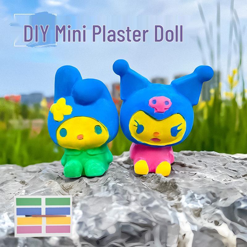Набор для раскрашивания гипсовой куклы Sanrio Kuromi своими руками для детей от 3 до 12 лет.