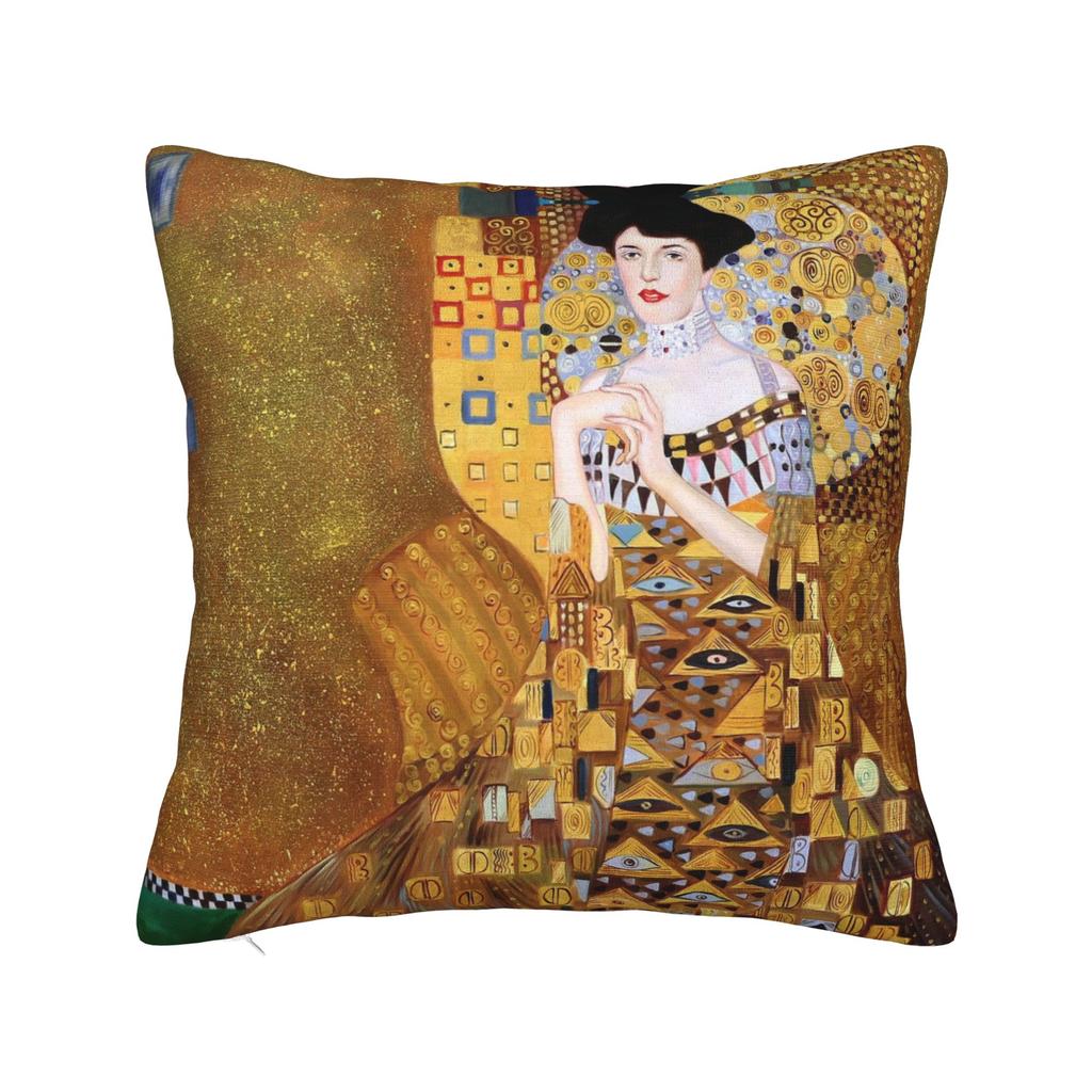 Gustav Klimt Freyas Pillowcase Polyester Cushion Cover Decorations Abstract Art Pillow Case Cover Home Square 45X45cm
