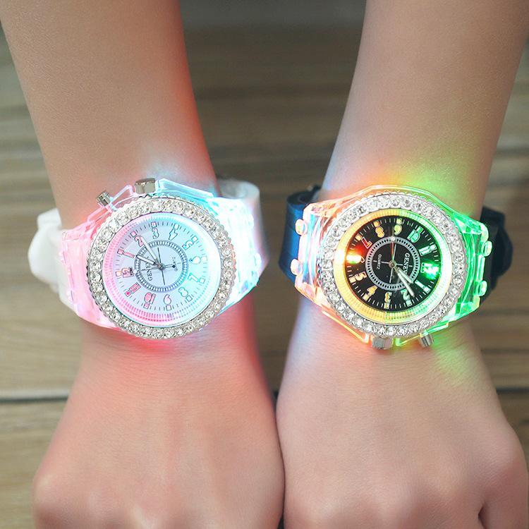 Luminous LED Silicone Fashion Watch for Women and Teens