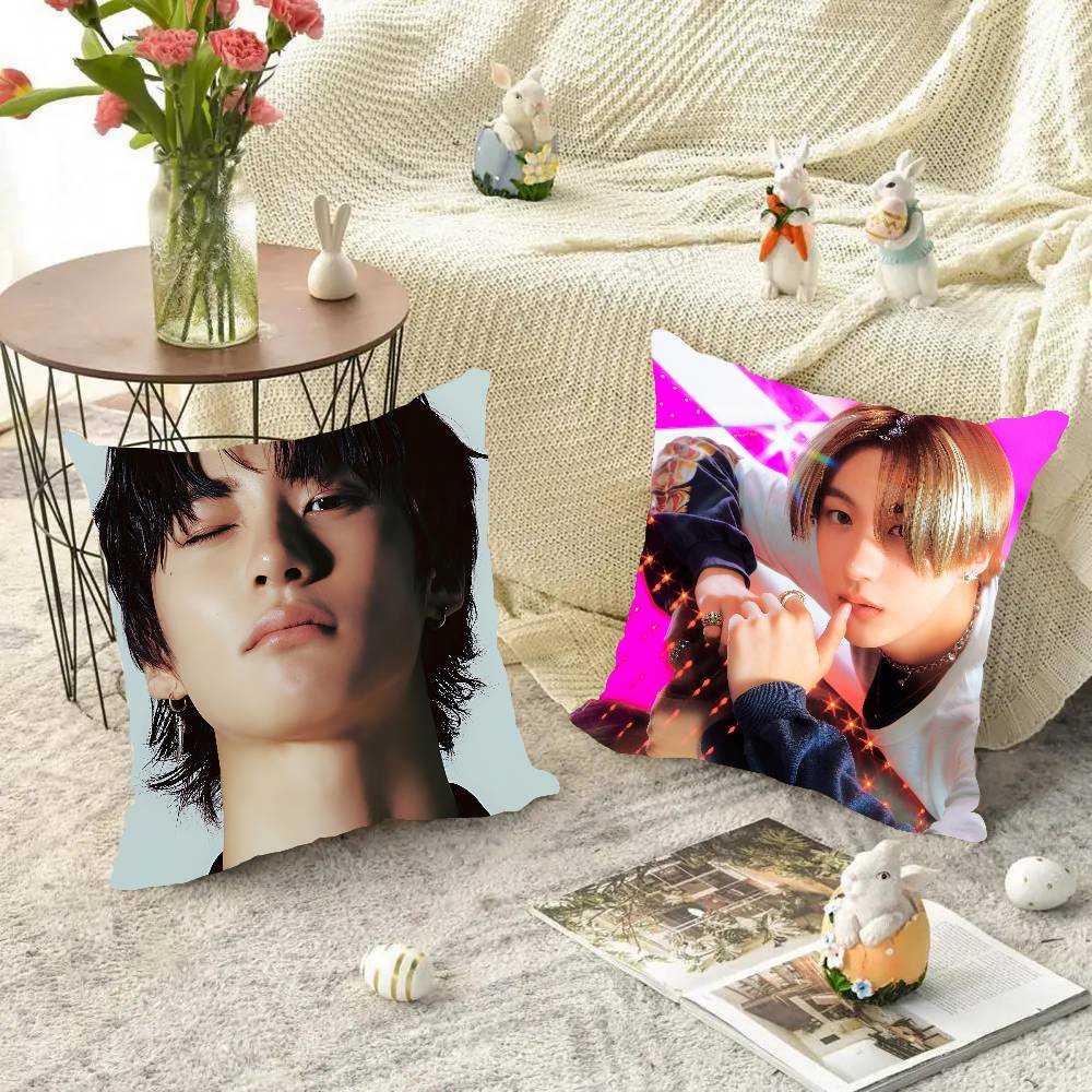 Anton Chanyoung Lee Kpop RIIZE Pillow Case Square Pillow Bedroom Sofa Leisure Comfort Cushion Car Living Room Home Decoration
