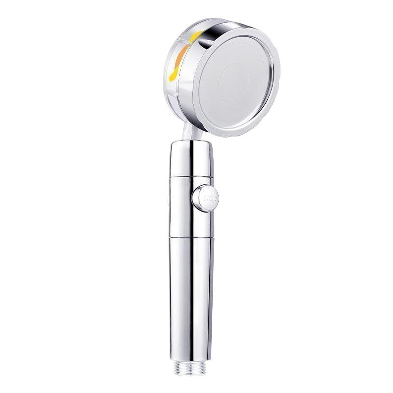 Compact Twin-Turbine Booster Shower Head with Dual Propellers