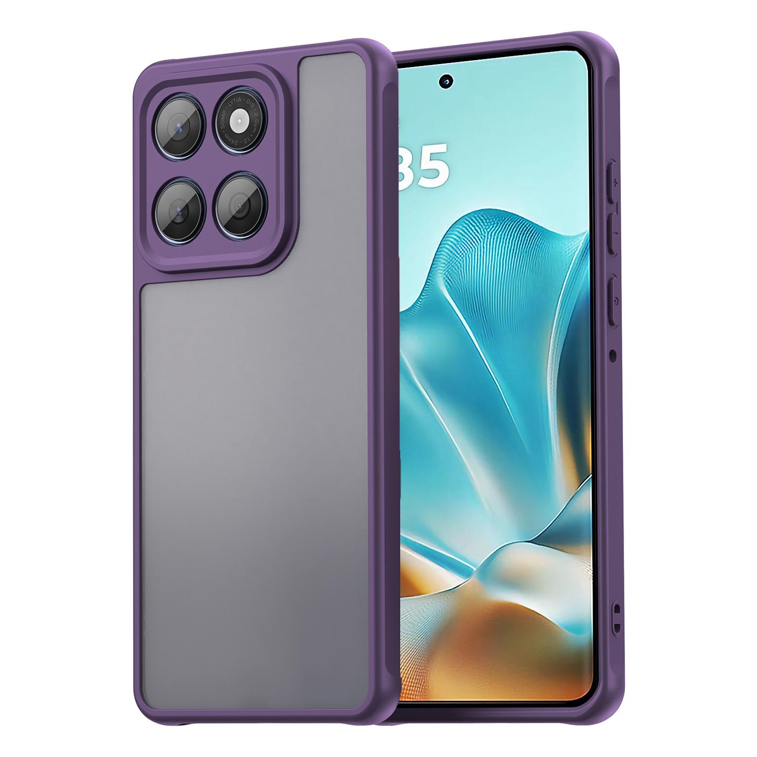 

For Motorola Edge 60 5G/60 Fusion 5G Case Drop Proof Airbags Frosted Translucent PC + TPU Phone Back Cover D