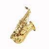 Brass Golden Carve Pattern Bb Bend Althorn Soprano Saxophone Sax Pearl White Shell Buttons Wind Instrument with Case