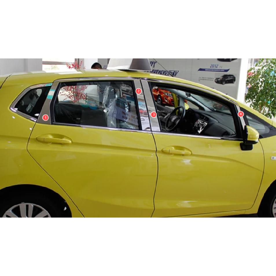 Стальная накладка на центральную стойку кузова, крышка-молдинг для Honda Fit Jazz GK5 2014-