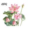 Lotus Leaf Decals Flower Toilet Sticker Peel and Stick Bathroom Decor Decal Removable Waterproof Lid Wall Sticker Water Resistant