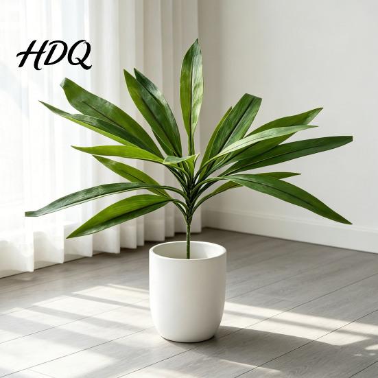 Pink And Purple Faux Flowers Large Realistic Artificial Fern Dragon's Blood Tree Plants with Green Foliage UV-resistant Ferns UV Resistant