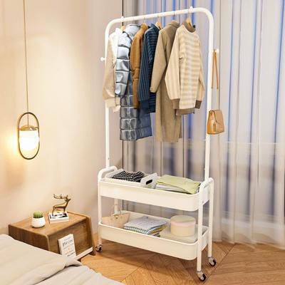 Floor Standing Clothes Rack Household Clothing Rack Portable Multifunctional Movable Anti Slip Simple Durable Clothes Rack Stand