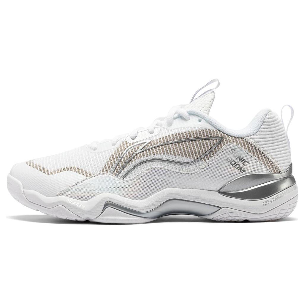New LiNing Sonic Boom EG3.0 OP Abrasion Resistant Low Top Badminton Shoes Unisex White AYZU007-2