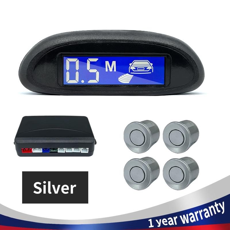 Parking Sensor Kit Car Parktronic LCD Display Backlight Reverse Backup Radar Monitor System 4 Sensors 22mm 12V 8 Colors