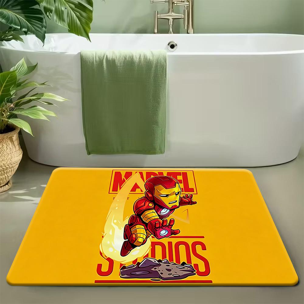 Authorized Marvel Character Printed Large Area Rugs, Carpets, And Doormats Featuring Cartoon Designs, Suitable for Living Room