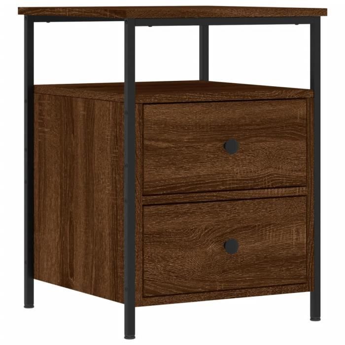 VidaXL Bedside Table Brown Oak 44x45x60 Cm Engineered Wood 826011