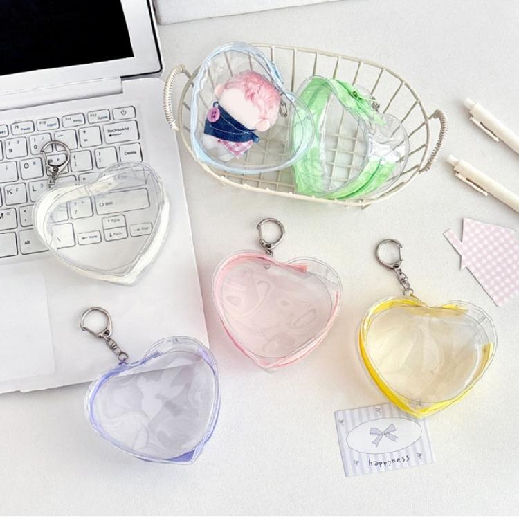 Bolsa Transparente para Exhibición de Figuras con Llavero Bolsas Portátiles Pequeñas para Guardar Muñecas Estuche Portátil con Llavero Regalo para Mujeres