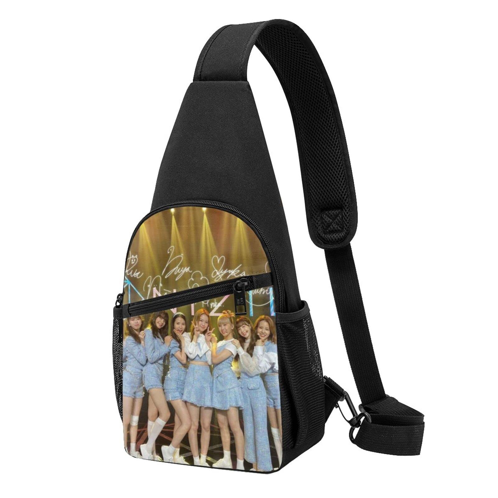 

Niziu Niju Crossbody Shoulder Large Body One One Shoulder Waist Crossbody Sports Leisure Thickness [JMI] Товары, Сумка, Мешок, Вместимость, Водонепроницаемый, чёрный
