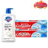 Safeguard Milk Fragrance Shower Gel & Colgate Toothpaste Bundle